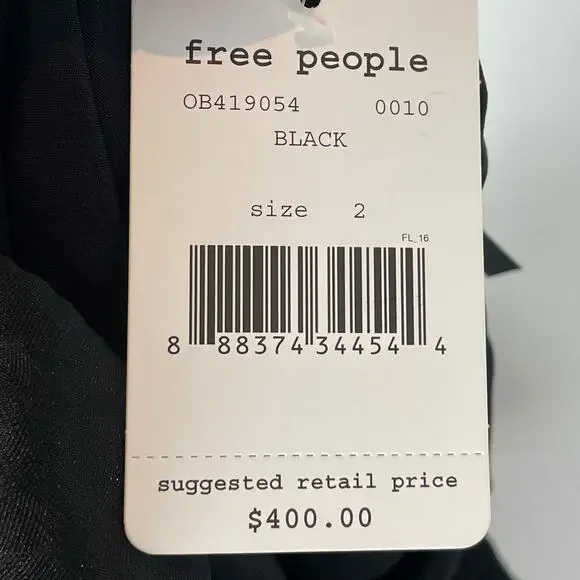 Free People Black Rose Maxi Tiered Dress Size 2 NEW - Picture 9 of 12